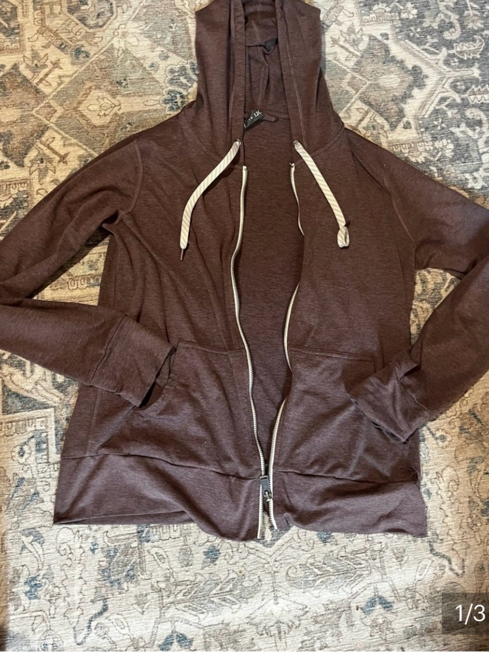 Women's Brown Zip-Up Hoodie Jacket